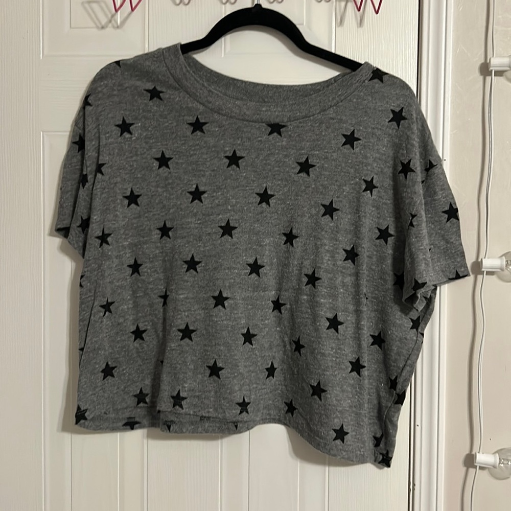 Alternative Apparel Stars Cropped Tee